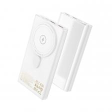 Внешний аккумулятор Hoco Q22 Taurus MagSafe 10000mAh USBх2/Type-C (белый)