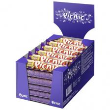 Батончик Picnic с арахисом и изюмом, грецкий орех, арахис, 38 г, 35 шт.
