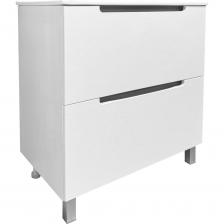 Тумба под раковину Lina (напольная) — это стильное сочетание классических и модных тенденций в оформлении ванной комнаты. Форма тумбы классическая прямоугольная, тумба в ванную оснащена двумя выдвижными ящиками на шариковых направляющих, оснащенных системой плавного закрывания. Ручки тумбы интегрированные, в сочетании с углублённой фальш панелью контрастного серого цвета выглядят стильно и необычно. В комплекте тумбы - 2 хромированные и 2 пластиковые ножки. К тумбе подходит накладная керамическая раковина Teffy 80 (802х457 мм), глубиной 26 см. Тумба подойдёт для разного стиля в помещении: к минимализму с его лаконичностью и простотой, к городскому стилю с его комфортом, функциональностью и индивидуальностью, и даже к классическому стилю с его воплощением элегантности, гармонии и утончённости. Мебель RUNO - это нестандартный подход к дизайну Вашего помещения. Нашу мебель приобретают для городской квартиры или загородного дома, чтобы наслаждаться ее стильным внешним видом и безупречной функциональностью, удобством использования каждый день. В линейке бренда представлены модели в различных расцветках, чтобы вы могли выбрать идеально подходящий вариант для интерьера в стиле лофт, скандинавском или прованс стиле.