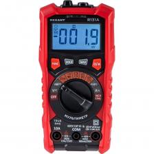 Портативный цифровой мультиметр R131A REXANT представляет собой современное устройство, которое позволяет измерить переменный ток, произвести тест батарей и аккумуляторов до 12В, определить фазу и нейтраль. Прибор имеет автоматический выбор диапазонов измерений и оснащен бесконтактным детектором напряжения NCV.