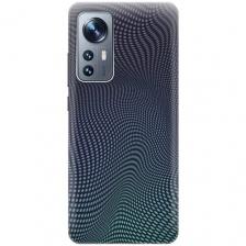 Силиконовый чехол на Xiaomi 12, 12X, Сяоми 12, 12Х с принтом "Изгибы из точек"