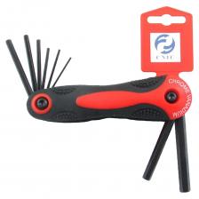 Набор шестигранных ключей CNIC дюймовых из 8шт 1/16-5/16 в пласт. корпусе CrV 2253 48767