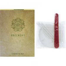 косметический набор Набор косметический Greenery картон (ватные диски - 3 штуки, ватные палочки - 3 штуки, пилка, 300 штук в упаковке)