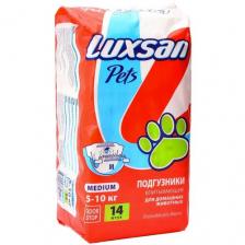 Подгузники для животных M (5-10кг)(30-40см) 14шт/уп LUXSAN Premium