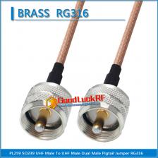 PL-259 SO-239 SL16 M PL259 SO239 Двойная перемычка UHF «папа» к UHF «папа» с косичкой RG316 Удлинительный кабель Адаптер радиочастотного разъема