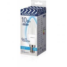 Ergolux LED-C35-10W-E14-4K (Эл.лампа светодиодная Свеча 10Вт E14 4500K 220-240В ПРОМО), цена за 1 шт.