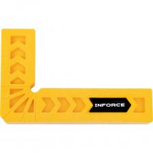 Прижимной угольник Inforce из полимера 80x50 06-11-84 представляет собой удобный инструмент для столярных работ, выполненный из прочного ABS пластика. Длина большей стороны составляет 80 мм, а меньшей — 50 мм, что делает его компактным и удобным для работы в ограниченных пространствах. Цена деления в 1 мм обеспечивает высокую точность измерений, что особенно важно при выполнении ответственных столярных работ.