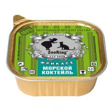 Zooring Морской коктейль влажный корм для взрослых кошек всех пород с РЫБОЙ, паштет, ламистер - 100 г повседневный премиум для взрослых с рыбой для всех пород паштет и ламистеры Российский корм 1 уп. х 16 шт. х 1.6 кг