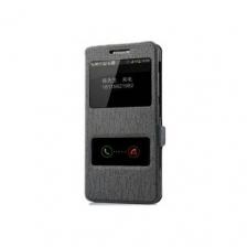 Чехол-книжка MyPads для Samsung Galaxy A51 SM-A515F (2020) с окном вызова предпросмотра и свайпом позволяет отвечать на звонки и сообщения не открывая крышку черный