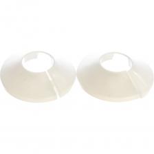 Декоративная чашка для труб Декоративная чашка отражатель MasterProf 55х20х12 мм, разъемная, пластик, белая, 2 шт ИС.130727