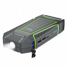 Универсальный Доп. Аккумулятор 10000mAh, QS1, HOCO, 12V(запуск двигателя авто)+2USB (5V/2A)+ фонарик, черный