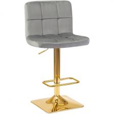 Стул барный (серый велюр (MJ9-75)) Dobrin 5016-LM GOLDIE GOLDIE, цвет сиденья серый (MJ9-75), основания золото