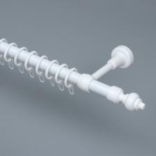 Карниз однорядный, 200 см, металл, белый