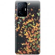 Силиконовый чехол Взрыв бабочек на Xiaomi 11T / 11T Pro / Сяоми 11Т / 11Т Про