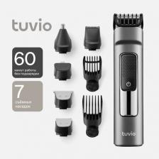 Машинка для стрижки волос, триммер с 7 насадками Tuvio HC-BGA7G, серый