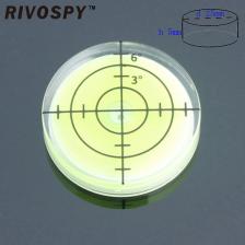 Пластиковый акриловый круглый круглый пузырьковый уровень диаметром 25 мм, масштабный стиль, ультратонкий 5 мм, блистер для гольфа, 25*5 мм, 25*10 мм, 1 шт.