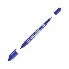 Двухсторонний перманентный маркер Luxor 150 – два маркера в одном. Двухсторонний наконечник 0,7мм и 1 мм позволяет наносить линии разной толщены. Подходит для повседневной и для деликатной маркировки на всех типах поверхностей: CD диски, металл, дерево, резина, бетон, камень, кирпич, стекло, пленка, картон. Корпус маркера изготовлен из прочного противоударного пластика. Чернила устойчивы к климатическим изменениям: дождь, туман, солнце, не стираются и не выцветают в течение длительного времени, оставляют четкую и однородную линию, безопасны для использования и не содержат ксилол и толуол. Чернила на спиртовой основе. Цвет чернил - синий. Упаковка: картонная коробка по 12 штук. Перманентный маркер Luxor – это сочетание точной и долговечной маркировки!