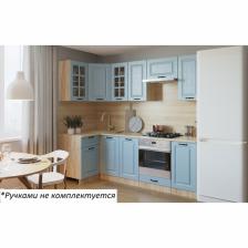 Кухонный гарнитур угловой «Вегас 5» 1000x2400 мм, цвет роял вуд голубой