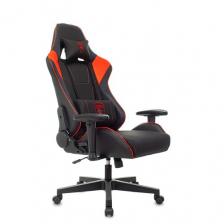 Компьютерное кресло Zombie Thunder 1 игровое, обивка: искусственная кожа/текстиль, цвет: черный/красный