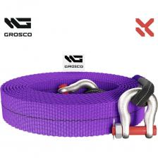 Буксировочный грузовой трос для буксировки авто до 25 тонн Буксировочный грузовой трос Grosco 50т, 7м, петля/петля, для буксировки авто до 25 тонн BTL5007LL