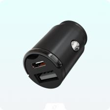 Автомобильное зарядное устройство VLP С-Power 45W USB-C+USB-A, PD, QC (Черный)