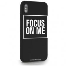 Черный силиконовый чехол MustHaveCase для iPhone XS Max Focus on me для Айфон 10С Макс Противоударный