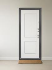 Входная дверь в квартиру «Берлога. Тринити Антик Ромео», 970x2060 мм, правая, цвет серебро/эмалит белый