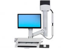 Крепление Ergotron «Рука» StyleView с рабочей поверхностью и малым держателем CPU (45-272-216), белое