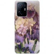 Силиконовый чехол Фиолетовые цветы на Xiaomi 11T / 11T Pro / Сяоми 11Т / 11Т Про