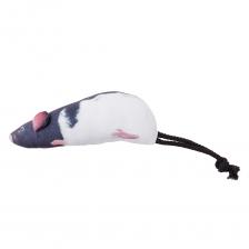 Pet hobby Игрушка для кошек с кошачьей мятой, валерианой и погремушкой Крыска, 18 см (без учета хвоста)