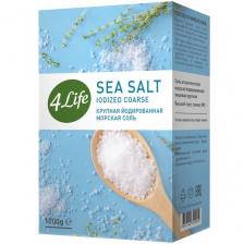 4Life соль морская йодированная; крупный; 1 кг; картонная коробка; 2 уп.