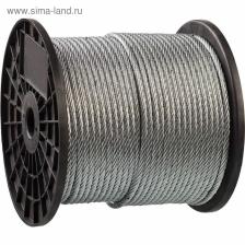 Трос стальной «ЗУБР», оцинкованный, DIN 3055, d=1 мм, L=200 м