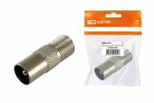 Tdm Переходник гнездо F - штекер TV, SQ1809-0006 1 ед.упак (1 шт)