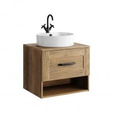 AQWELLA Craft Подвесная тумба для ванной 60 см в цвете дерево темное CRF0106DBПри создании коллекции Craft в основу положили эко-стиль в интерьере, который настраивает на приятную и расслабляющую атмосферу. За основу коллекции взята текстура натурального дерева. Мебель изготовлена из ЛДСП, а новейшее кромкооблицовочное оборудование с использованием полиуретановых клеёв позволяет достичь максимальной влагостойкости. У всех тумб Craft есть выдвижной ящик со скрытыми направляющими. Ящики легко открываются и плавно закрываются. Гарантия на такие направляющие от европейского производителя Samet составляет 25 лет. Внутренняя отделка ящиков соответствует цвету корпуса. К тумбам подходит любой накладной умывальник. Столешница тумбы без заводского выреза, поэтому умывальник можно разместить не только по центру, но и со смещением влево или вправо. Подвесная тумба для ванной 60 см с одним ящиком и открытой полкой в цвете дуб балтийский, для раковины 35011015Внимание! Раковина и смеситель не входят в комплектацию.