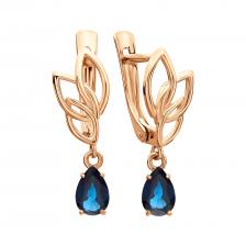 Золотые серьги с топазами