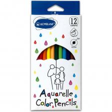 Набор карандашей Набор акварельных цветных карандашей 12цв.+кисточка ACMELIAE 9401-12
