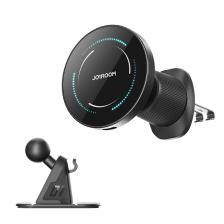 Магнитный автомобильный держатель для телефона Joyroom, 15 Вт, автомобильное крепление с беспроводной зарядкой, 360° ° Регулировка одной руки для приборной панели/воздушного отверстия