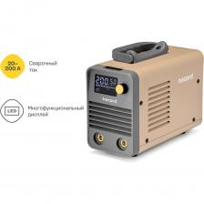 Nocord — это бренд функциональных инструментов для ремонта и сада. Инверторный сварочный аппарат Nocord NWM-200.I — сварочная техника для дома, дачи, гаража и мастерской. Это инструмент с точной настройкой: одной кнопкой можно выбрать режим, отрегулировать сварочный ток и включить функции «Горячий старт» и «Форсаж дуги». Большой LED-дисплей покажет режим сварки и силу тока, поможет выбрать электрод нужной толщины. Функция VRD позволяет работать в пыльных и влажных условиях, она снижает напряжение до безопасного. Аппарат оснащён увеличенными радиаторами и решетками максимального размера для воздушного охлаждения, продолжительность включения превышает 80%. Инструмент легко и удобно переносить — у него есть эргономичная ручка и наплечный ремень.