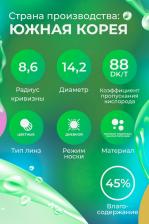 Линзы ILLUSION Geo diamand green контактные 1 месяц, -0.0/14.2/8.6/2 шт