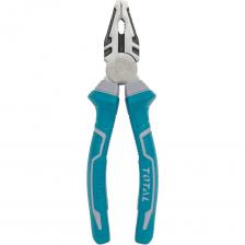 Плоскогубцы комбинированные TOTAL THT110806P - это универсальный инструмент, предназначенный для различных задач. Благодаря прямой форме губок и длине 200 мм, они обеспечивают комфортное и эффективное захватывание объектов. Изготовленные из прочного материала CrV, губки плоскогубцев способны выдерживать высокие нагрузки и обеспечивать надежный захват. Двухкомпонентные рукоятки-чехлы с голубым цветом обеспечивают комфортное и надежное удержание инструмента в руке, что делает работу с ним более удобной и безопасной.