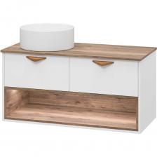 Подвесная тумба Brevita Bergen 105 с подсветкой, белая BER-07105-19-01-2Я