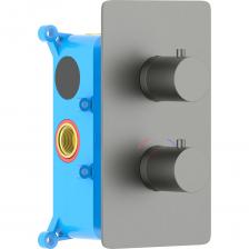 Термостатический смеситель для ванны Aquatek AQ1392BGM из серии "Европа" представляет собой современное решение для душа, отличающееся стильным дизайном и функциональностью. Смеситель выполнен в матовом черном хроме, что придаёт ему элегантный и современный вид. Основной материал корпуса — латунь, что обеспечивает долговечность и устойчивость к коррозии. Встраиваемая установка позволяет скрыть все ненужные детали, оставляя только аккуратную панель управления. Смеситель оснащён термостатом, расположенным снизу, что обеспечивает комфортное использование и точное поддержание температуры воды. Два режима работы позволяют выбрать оптимальный поток воды для различных нужд. В комплект входит скрытая часть, что упрощает монтаж и делает установку более эстетичной.