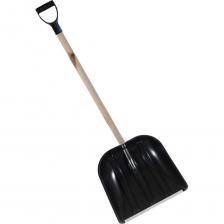 Пластиковая лопата ООО Агростройлидер №10 410x420мм с алюминиевой планкой с алюминиевым черенком и v-ручкой в сборе СНЕГ-01.27.31