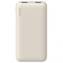 Портативный аккумулятор SOLOVE 001M 10000mAh, бежевый, упаковка: коробка
