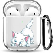 Силиконовый чехол для наушников Airpods 1/2 "Котенок Мари"