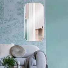 Зеркало интерьерное настенное «Рубин», с закругленными углами, c окантовкой, 80x40 см, цвет белый