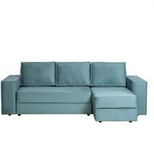 Диван Garda Decor BERGAMO-3MR-1K-БИРЮЗОВЫЙ-Vel43 (Бирюзовый)