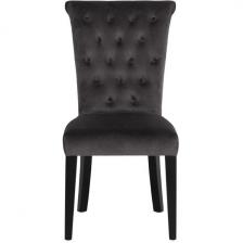 Обеденный стул Garda Decor 597-2K-СЕРЫЙ-Riv96 (Черный/Черный)
