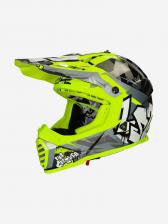 Мотошлем MX437 FAST CRUSHER LS2 (черно-желтый глянцевый), Желтый
