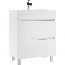 Тумба под умывальник "Bazis 70" от Веста — идеальное решение для ванной комнаты. Этот функциональный предмет мебели не только гармонично впишется в любой интерьер, но и обеспечит удобное хранение ваших необходимых вещей. Оснащенная двумя просторными ящиками, тумба предлагает достаточное место для хранения косметических средств, полотенец и других аксессуаров. Модель выполнена из качественных материалов, что гарантирует долговечность и надежность в эксплуатации. Стильный и современный дизайн делает тумбу не только практичным, но и эстетически привлекательным элементом вашего пространства. Тумба под умывальник "Bazis 70" станет украшением вашей ванной комнаты, придавая ей свежий и аккуратный вид. Визуально стильная тумба в ванной комнате создает ощущение порядка и уюта. Широкая поверхность позволяет удобно размещать не только раковину, но и аксессуары, приходящиеся под рукой. Надежные механизмы ящиков обеспечивают легкость и плавность их закрытия, что добавляет функциональности и комфорта. Эта тумбочка прекрасно подходит для разных стилей оформления: будь то современный минимализм или классика. Благодаря нейтральным цветам и лаконичному дизайну, она легко сочетается с другими элементами интерьера. Тумба под раковину станет отличным выбором для тех, кто ценит эстетичность и практичность.  